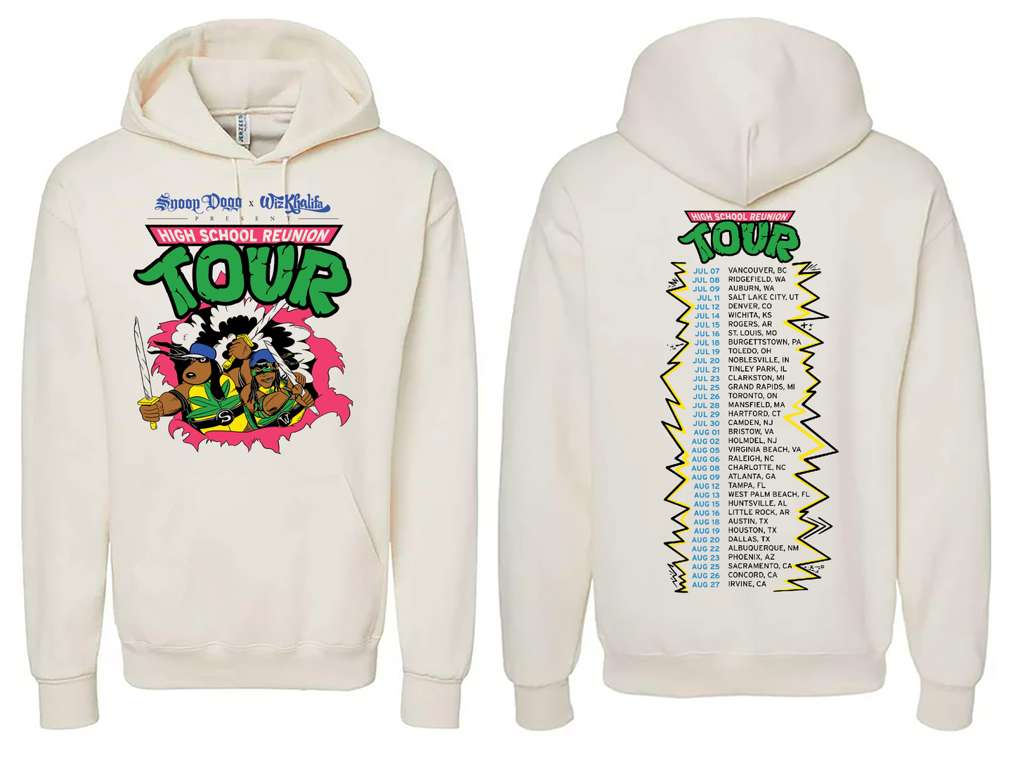 Snoop Dogg's "High School Reunion Tour 2023" Hoodie